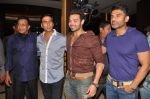 Akshay Kumar, Sunil Shetty, Mithun Chakraborty, Mimoh Chakraborty at the first look of movie Tukkaa Fit in Novotel, Mumbai on 11th May 2012 (13).JPG
